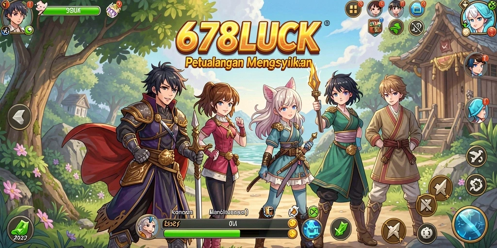 Gameplay 678LUCK yang penuh aksi dan karakter anime menarik.
