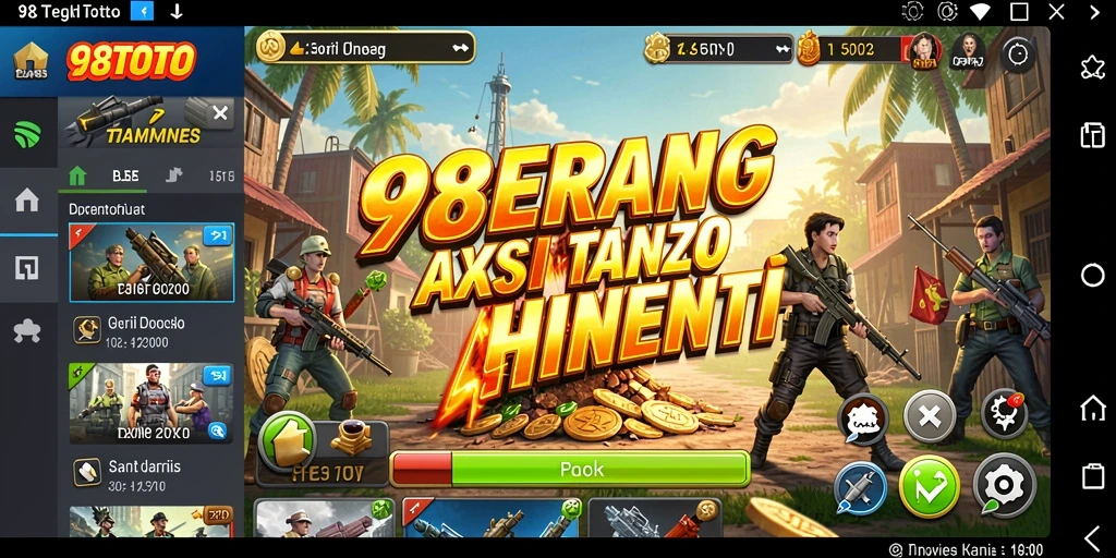 Tampilan aksi mendebarkan di dalam gameplay 98TOTO.