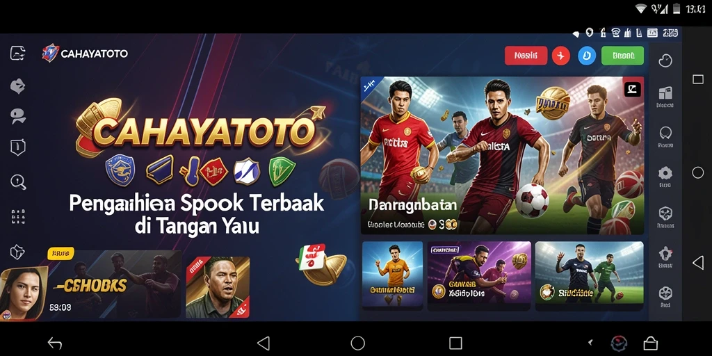 Tampilan menarik dari gameplay Sportsbook CAHAYATOTO yang menampilkan taruhan langsung.