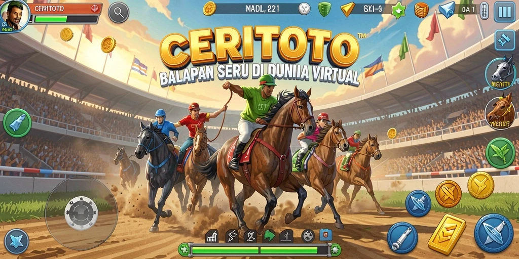 Gameplay balapan yang mendebarkan di CERITOTO.