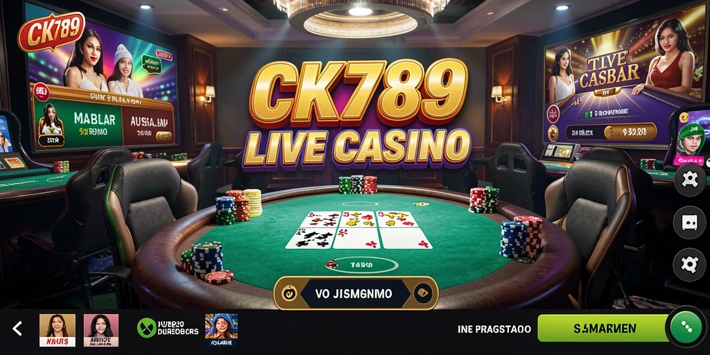 Gameplay menarik Live Casino di CK789 dengan dealer langsung.