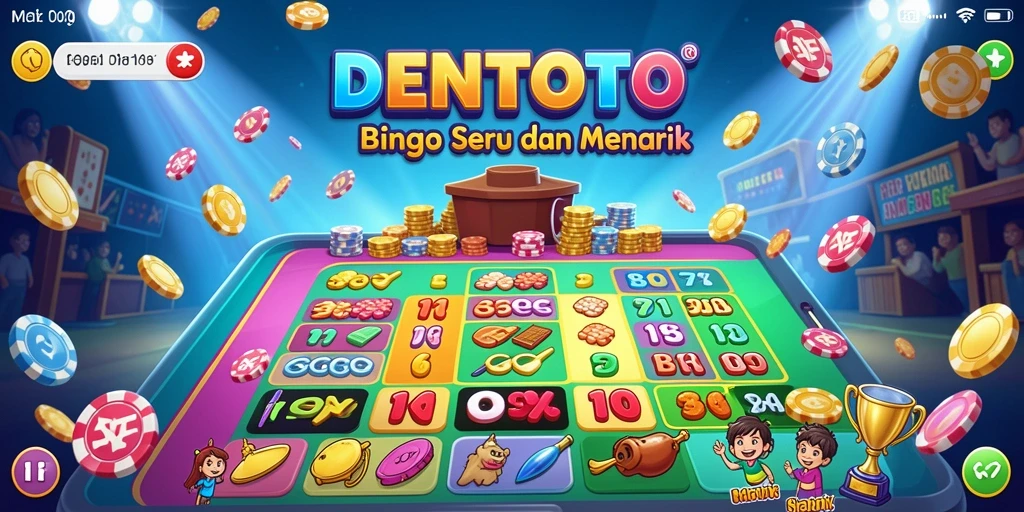 Screenshot gameplay DENTOTO yang menarik dan penuh warna.
