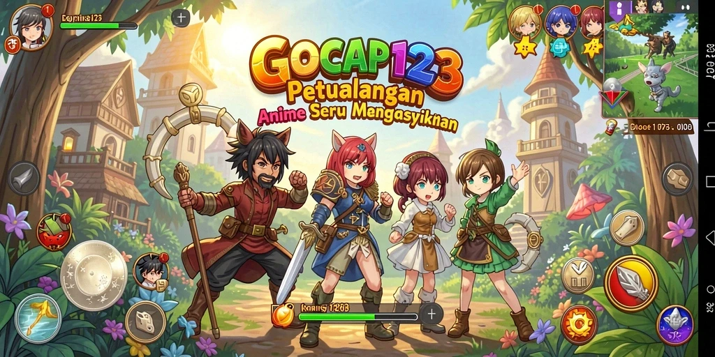 Screenshot GOCAP123 menampilkan aksi seru dalam permainan Anime.