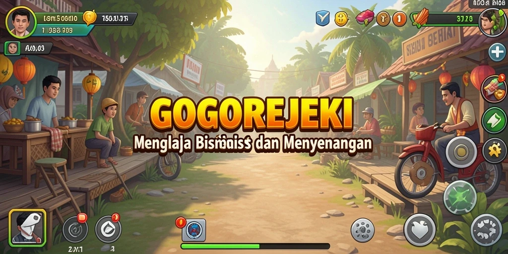 Gameplay mendebarkan dari GOGOREJEKI yang menantang kreatifitas bisnis.