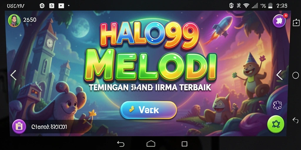 Tampilan gameplay interaktif dalam HALO99 dengan berbagai lagu.