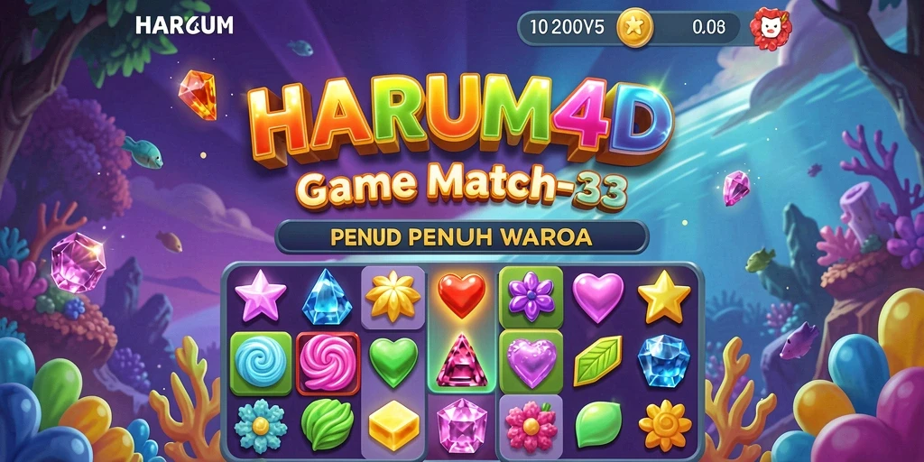 Tampilkan gameplay seru dari HARUM4D Match-3.