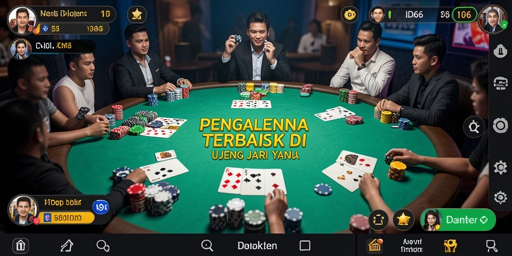 Screenshot gameplay <strong>ID66</strong> menunjukkan suasana poker yang mendebarkan.