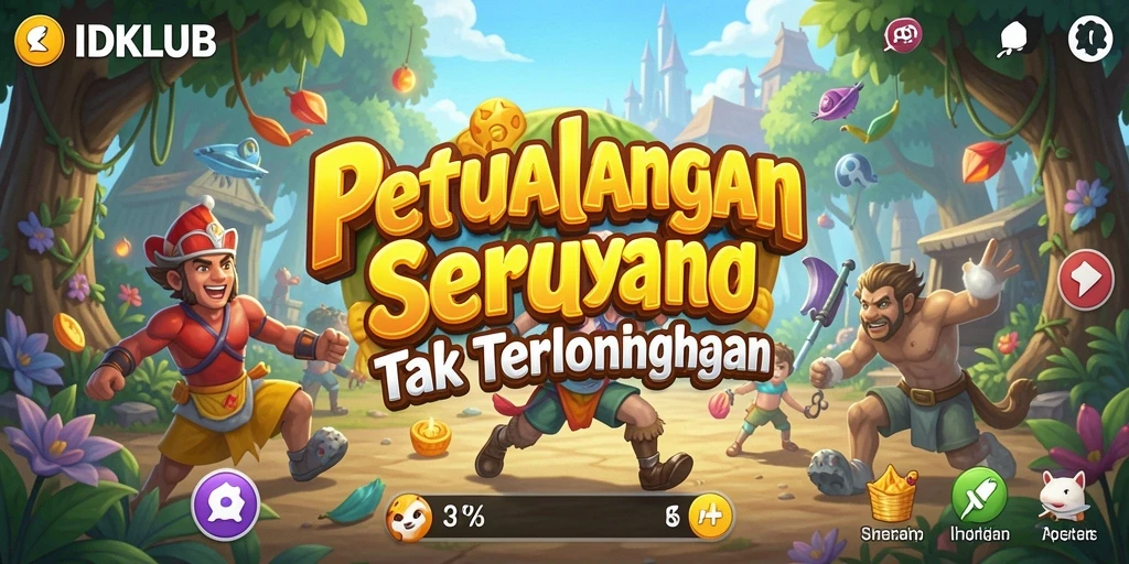 Tampilan game IDKLUB yang menampilkan petualangan seru.