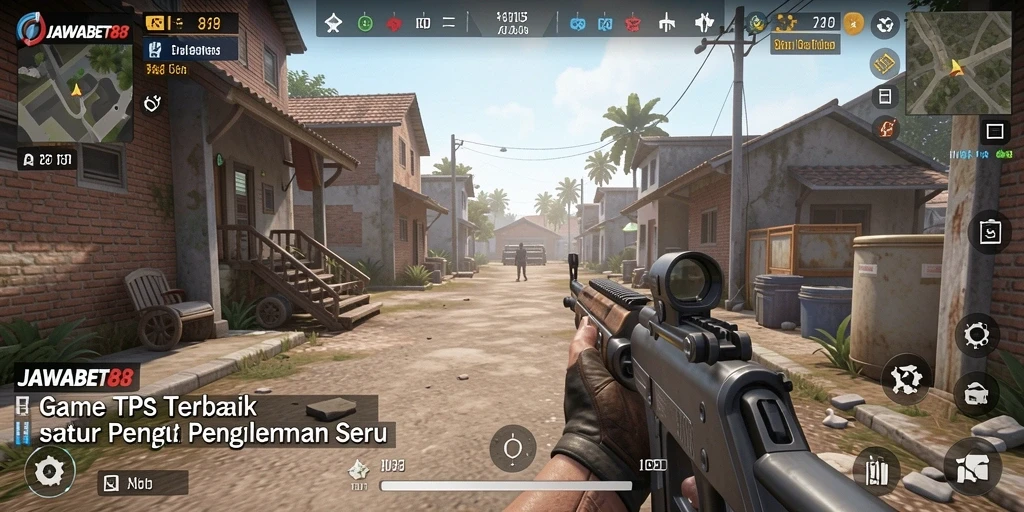 Tampilan aksi seru dalam game TPS JAWABET88.
