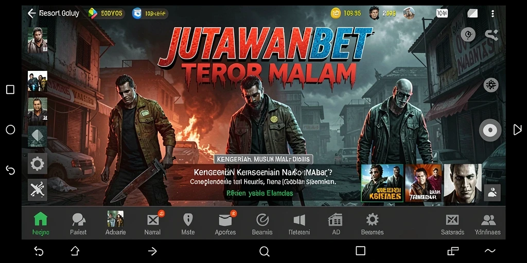 Tampilan gameplay menegangkan dalam JUTAWANBET yang penuh kengerian.