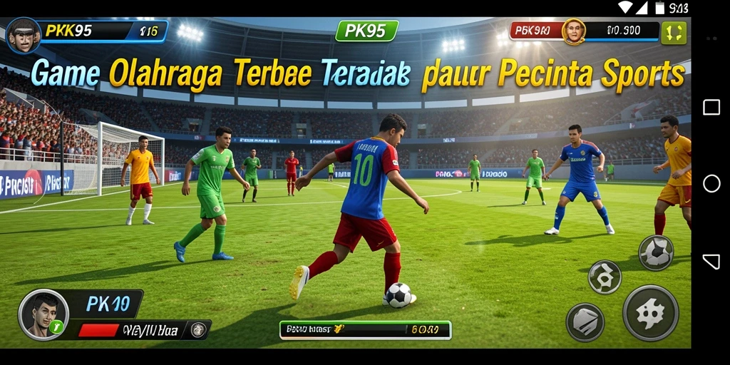Tampilan gameplay PK95 yang menampilkan suasana olahraga yang seru.