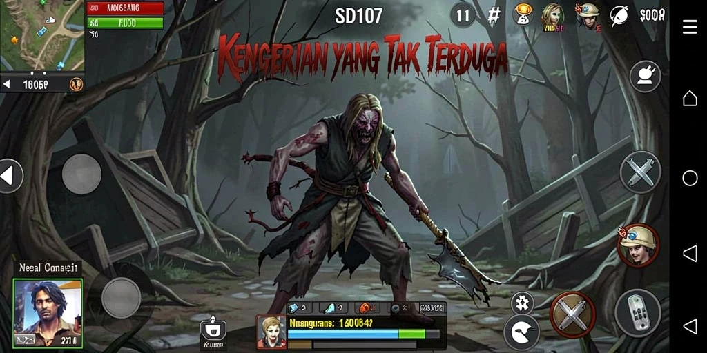 Screenshot gameplay menyeramkan dengan suasana mencekam.