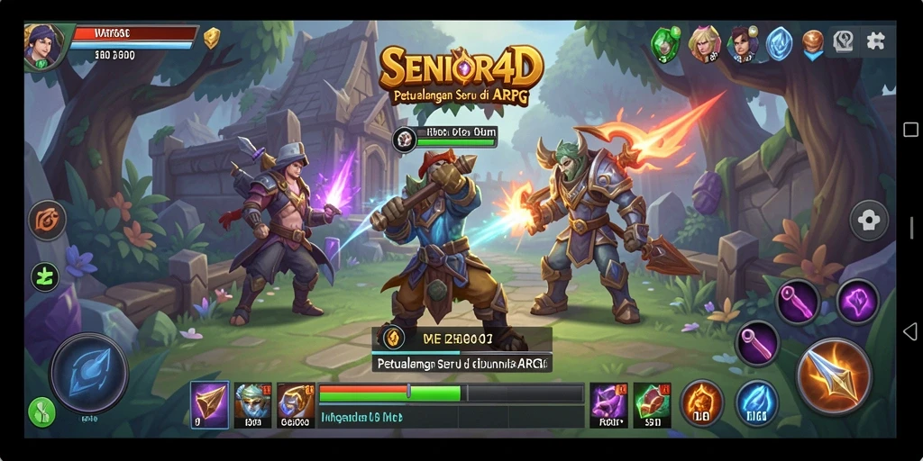 Tampilan gameplay ARPG yang mendebarkan dan penuh aksi.