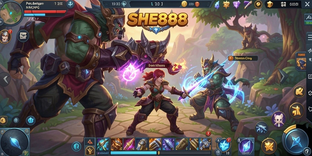 Tampilan gameplay SHE888 dengan aksi seru dan grafik menawan.