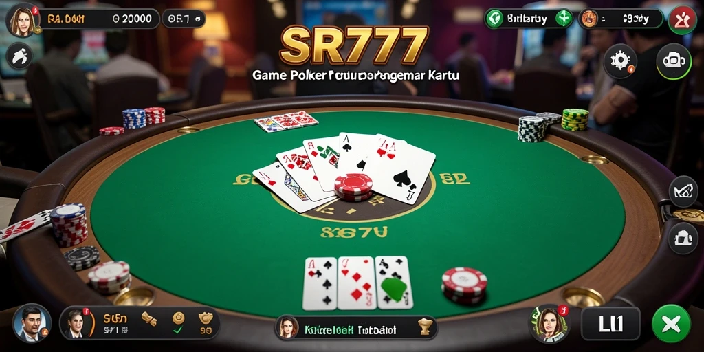 Tangkapan layar gameplay Poker yang mendebarkan di SR777.