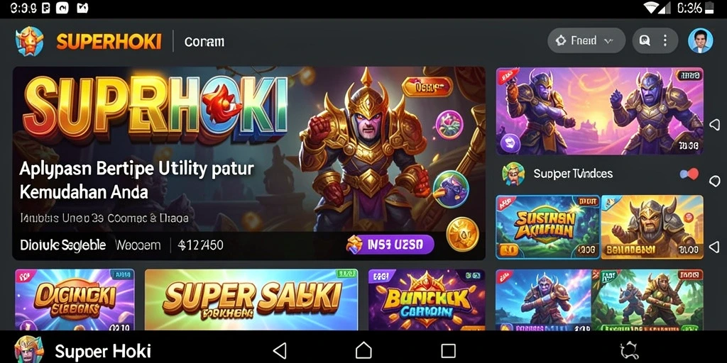 Screenshot utama SUPERHOKI menunjukkan antarmuka aplikasi Utility yang intuitif.