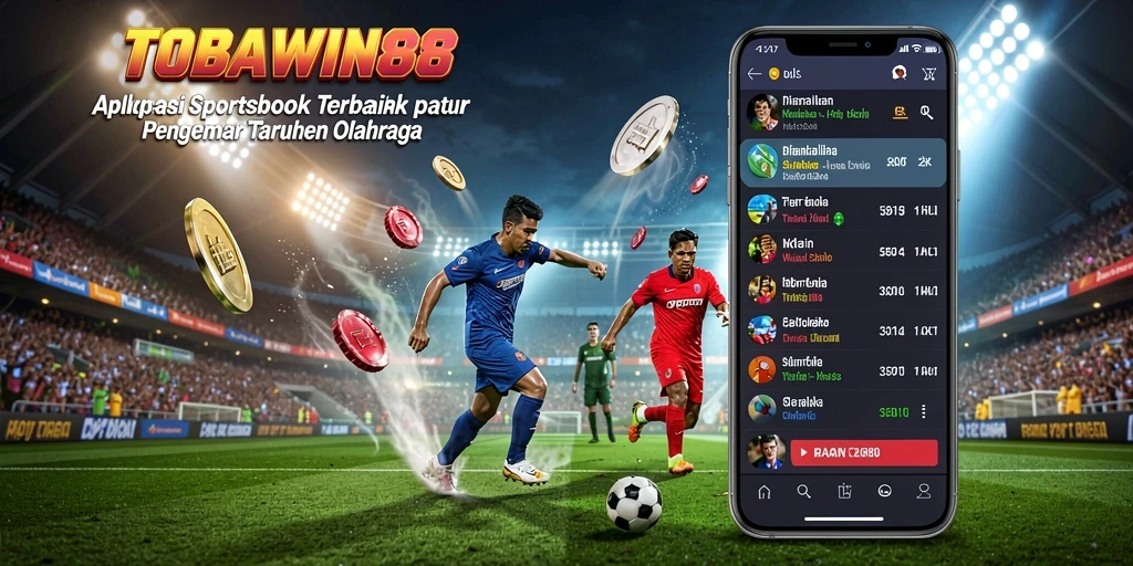 Tampilan antarmuka aplikasi TOBAWIN88 saat taruhan olahraga.