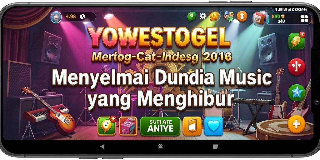 Screenshot utama YOWESTOGEL menunjukkan tampilan antarmuka permainan musik yang menarik.