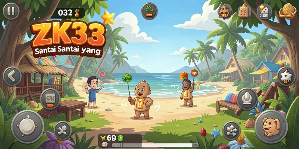 Screenshot ZK3 menampilkan gameplay santai yang seru dan interaktif.
