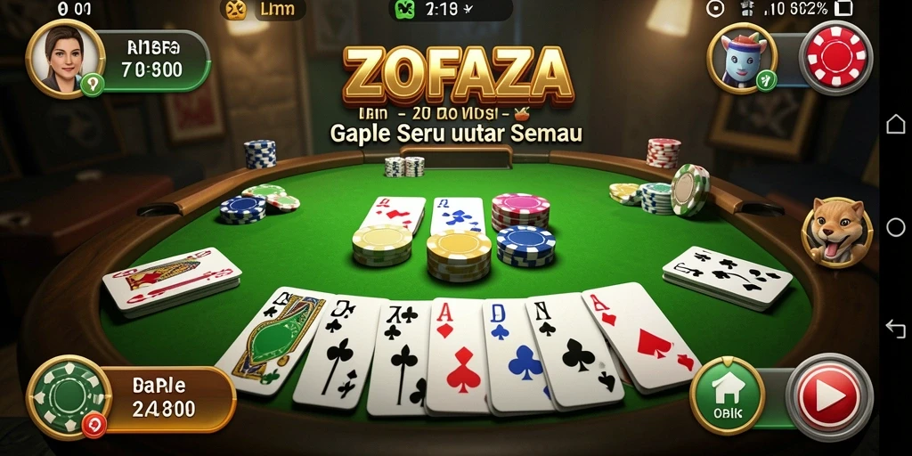 Tampilan gameplay ZOFAZA yang seru dan interaktif.